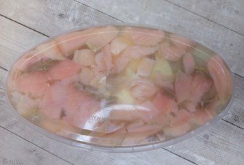 Lightly salted skinless salmon chunks in oil, 200g (export) &mdash; buy in Triton online store